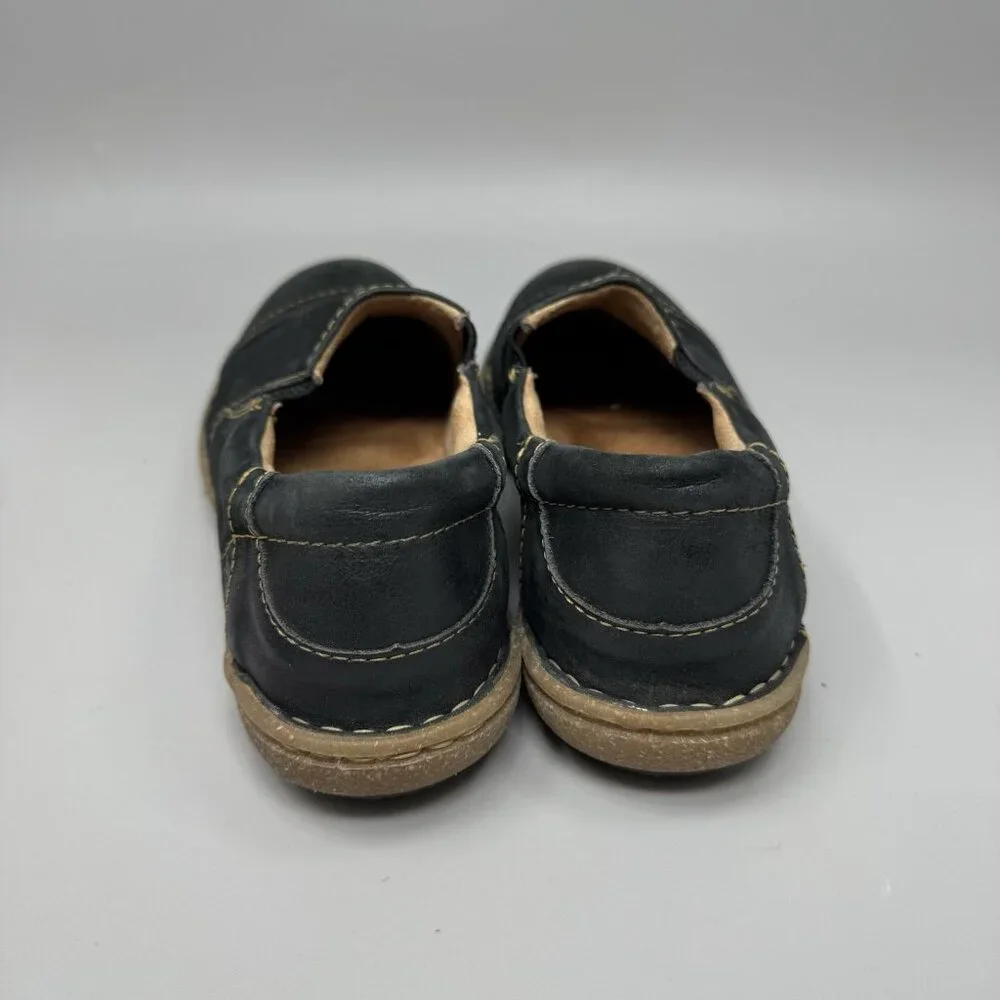 Born Womens Size 8.5 Nampa Nubuck Black Leather Loafer